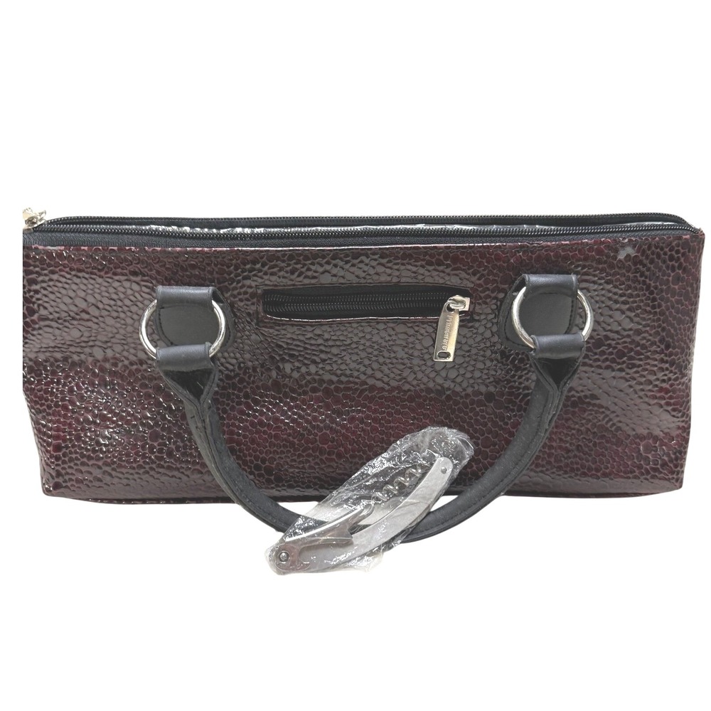 Wine clutch Chris's stuff burgundy with cork screw nwt‎